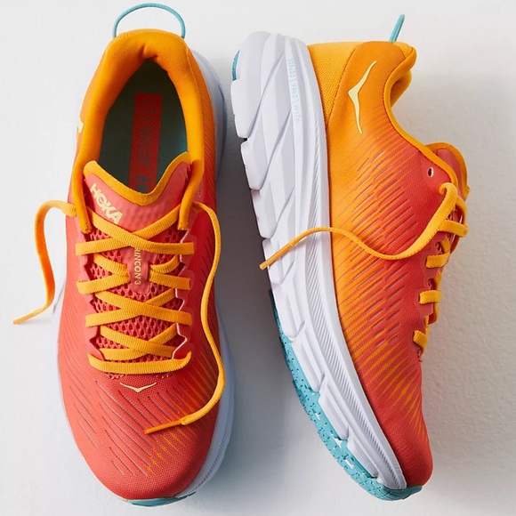 Hoka Shoes - Hoka Rincon 3 Sneaker in Camellia / Radiant Yellow sizes 8, 9 New in Box